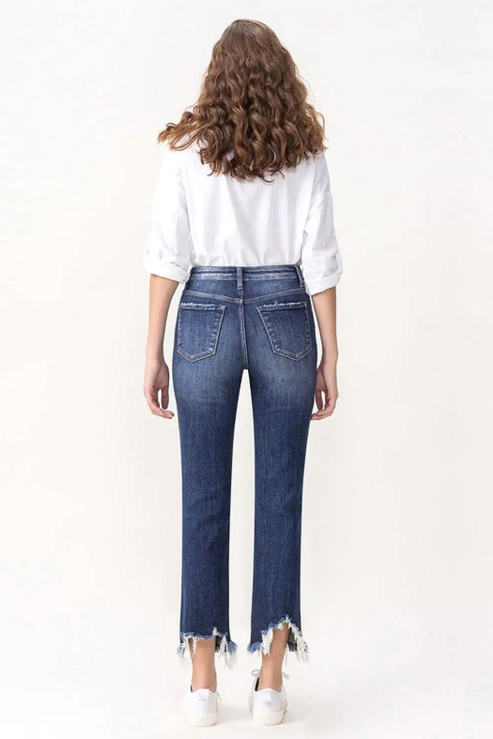 Lovervet Jackie Full Size High Rise Crop Straight Leg Jeans