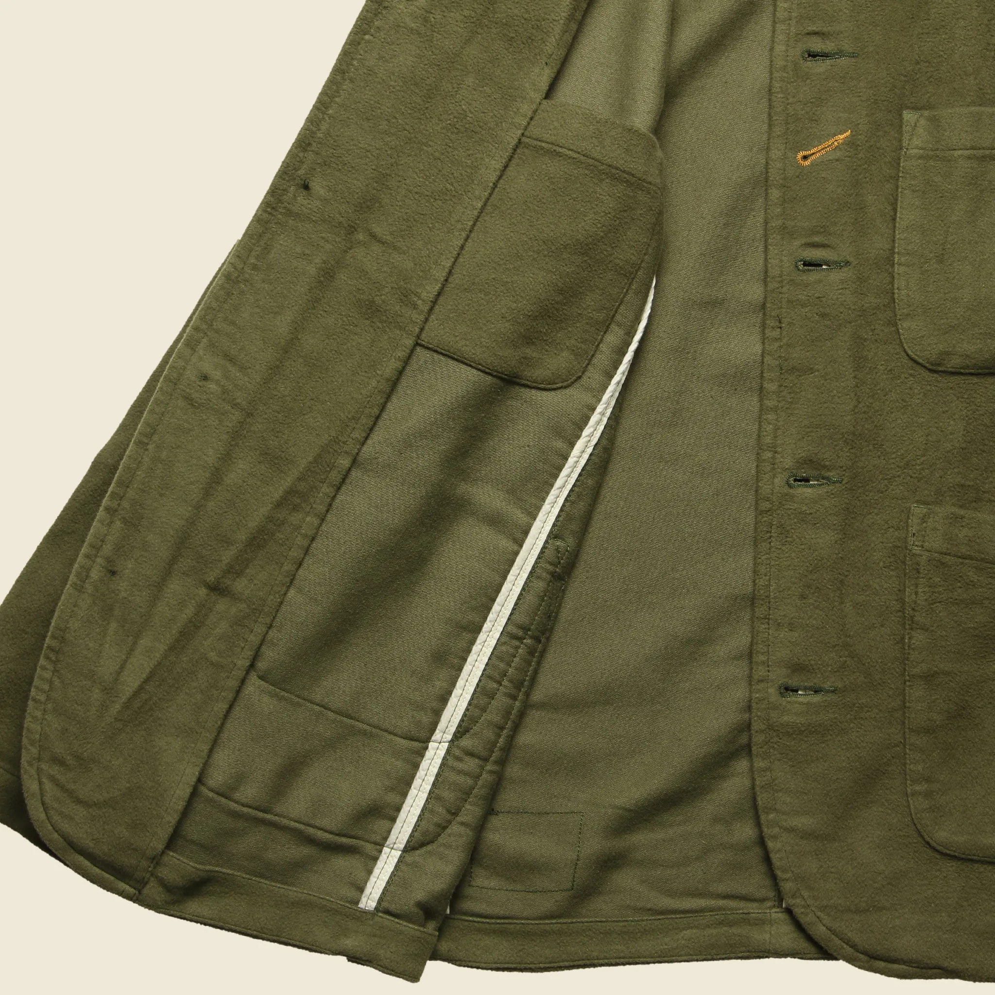 Moleskin Bakers Jacket - Moss