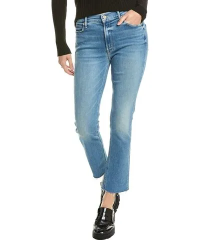 MOTHER Denim Mid-Rise Dazzler Riding The Cliffside Ankle Fray Jean