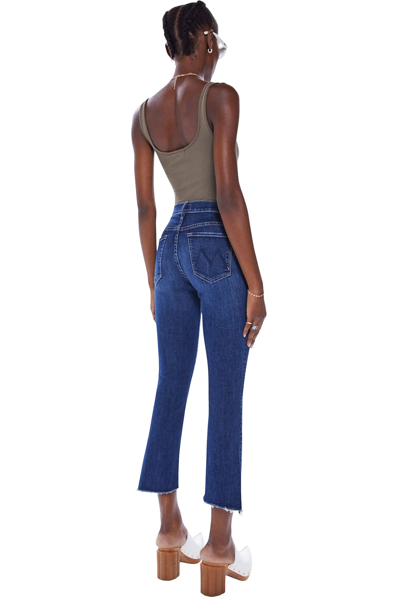 MOTHER Denim The Insider Crop Step Fray- in Teaming Up