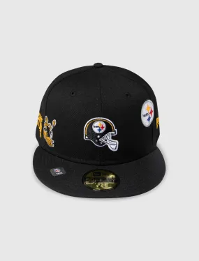 NEW ERA JUST DON PITTSBURGH STEELERS HAT   BLACK/YELLOW