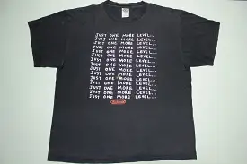 Nintendo Just One More Level 2000's  Delta Promo T-Shirt