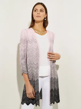 Ombre Chevron Classic Knit Jacket