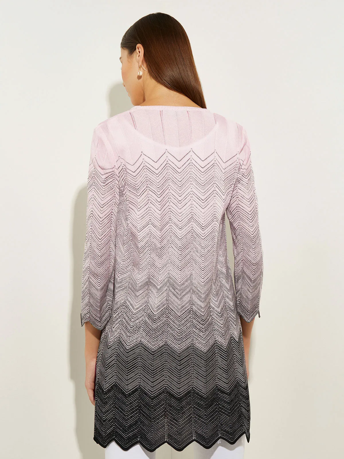 Ombre Chevron Classic Knit Jacket