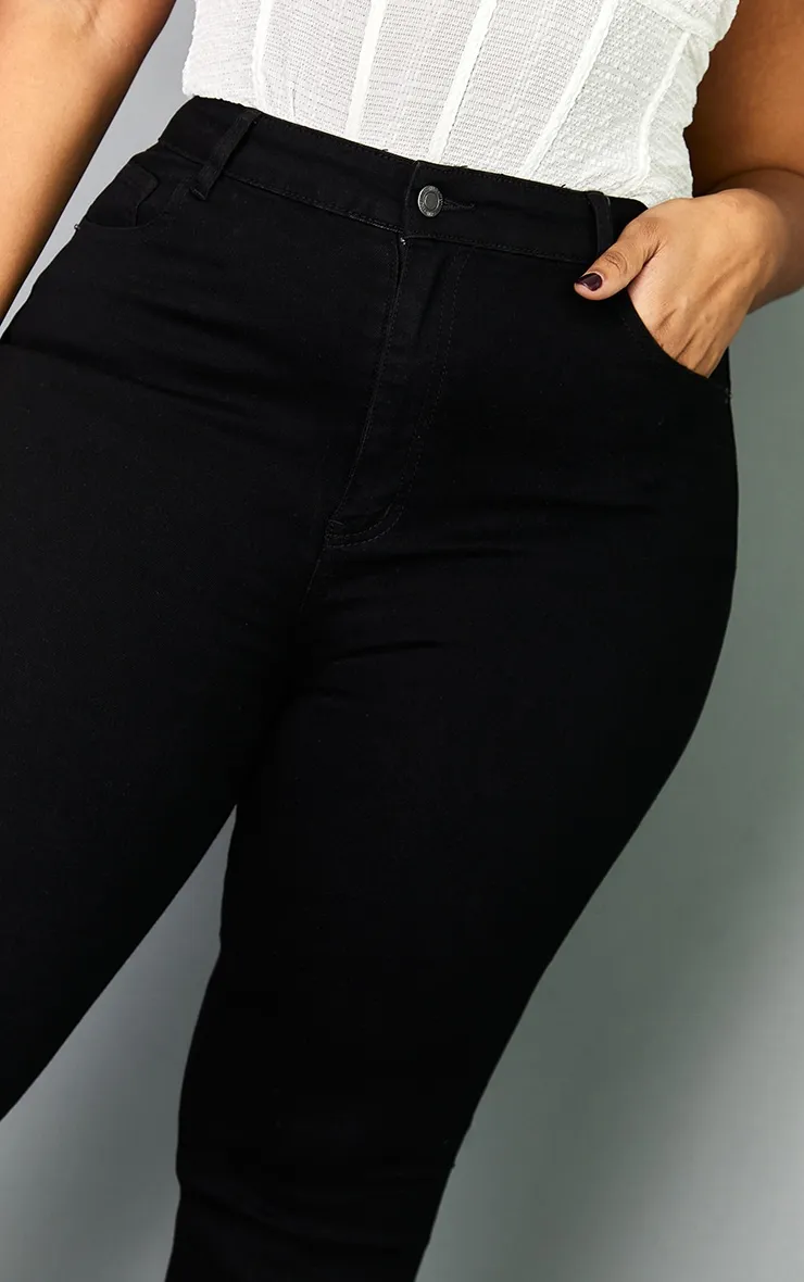 Plus Black Flare Denim Jeans | Plus Size