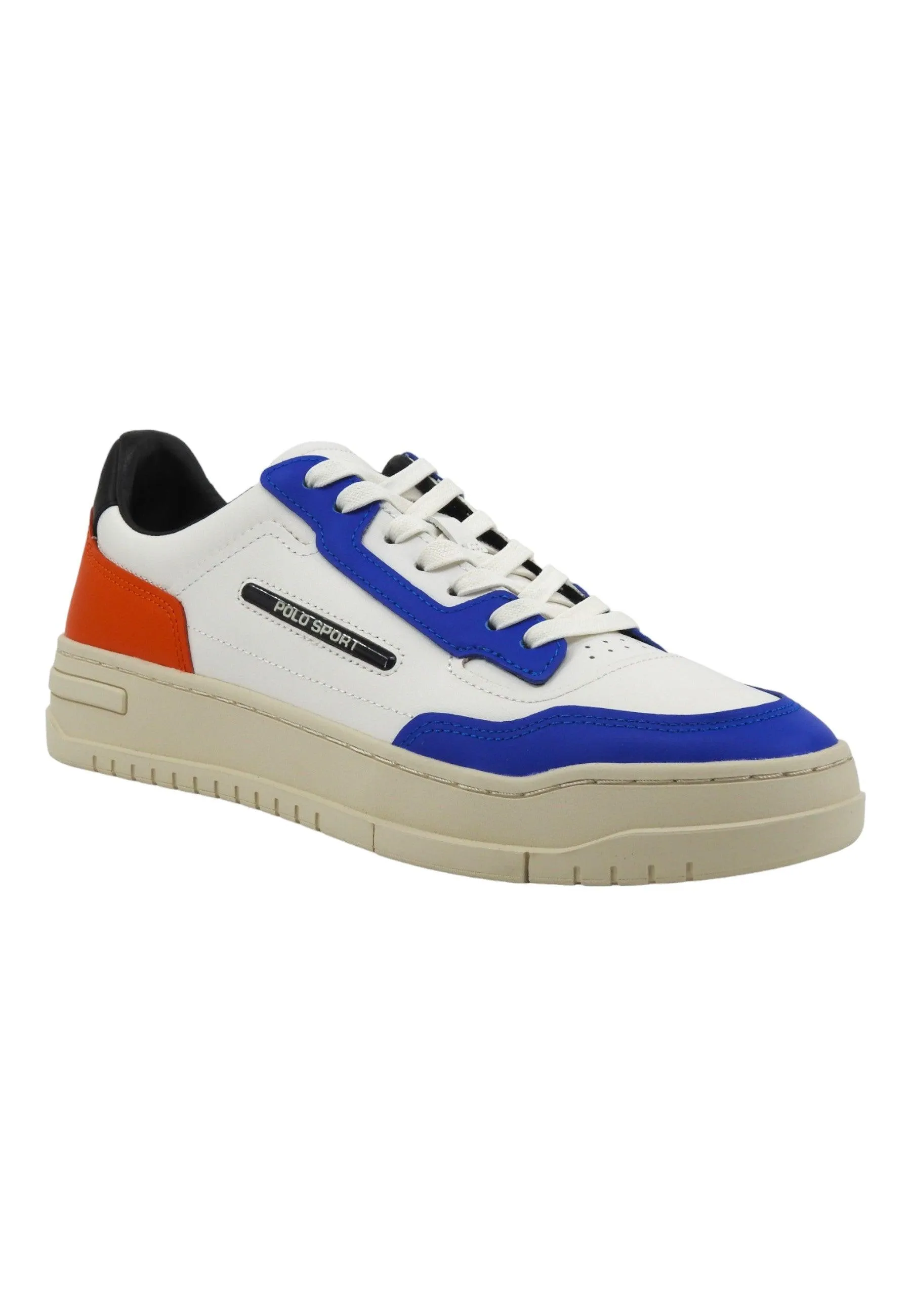 POLO RALPH LAUREN Sneaker Basket Uomo White Orange Blue 809931902003