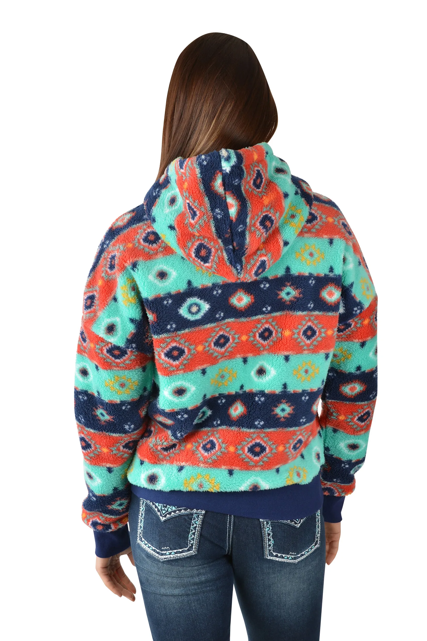 Pure Western Ladies Cailan Zip Up Hoodie - Multi/Navy - P3W2551717 - On Sale