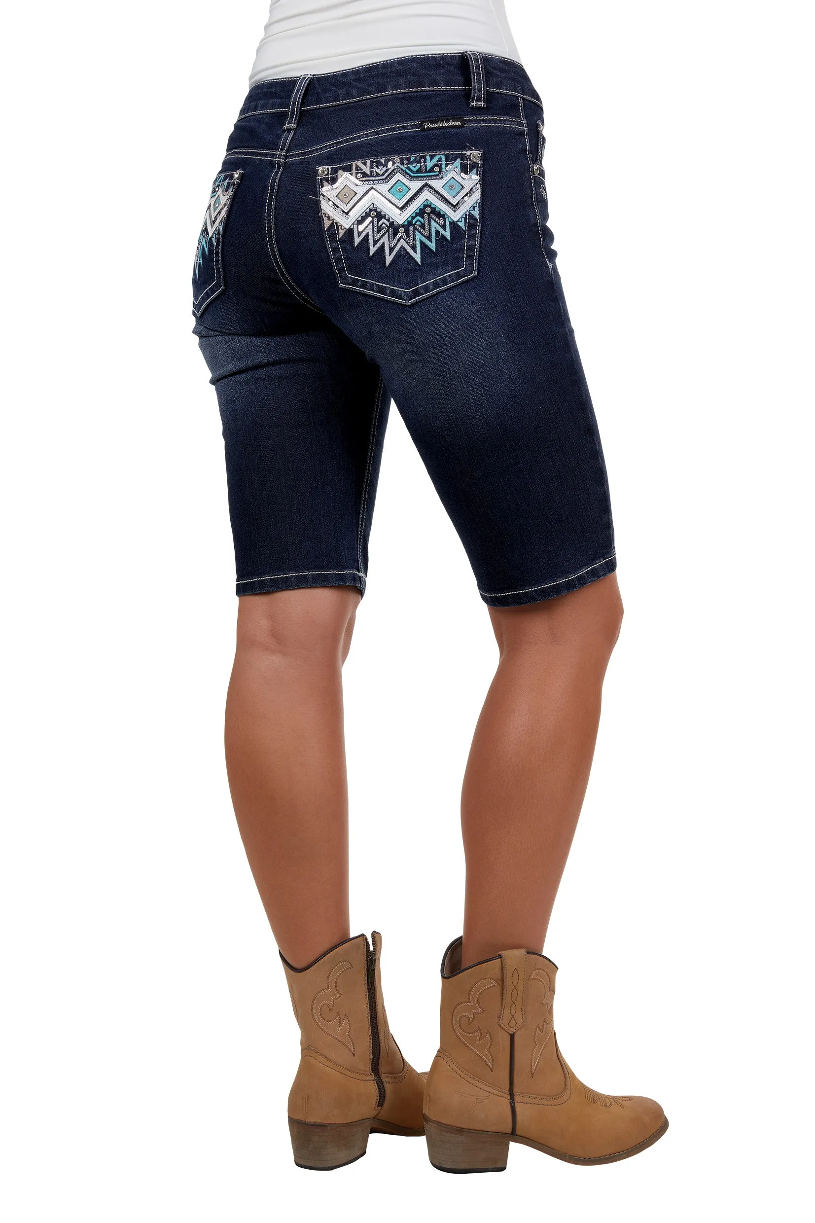 Pure Western Ladies Sarina Short - Texas Sky - PCP2306855