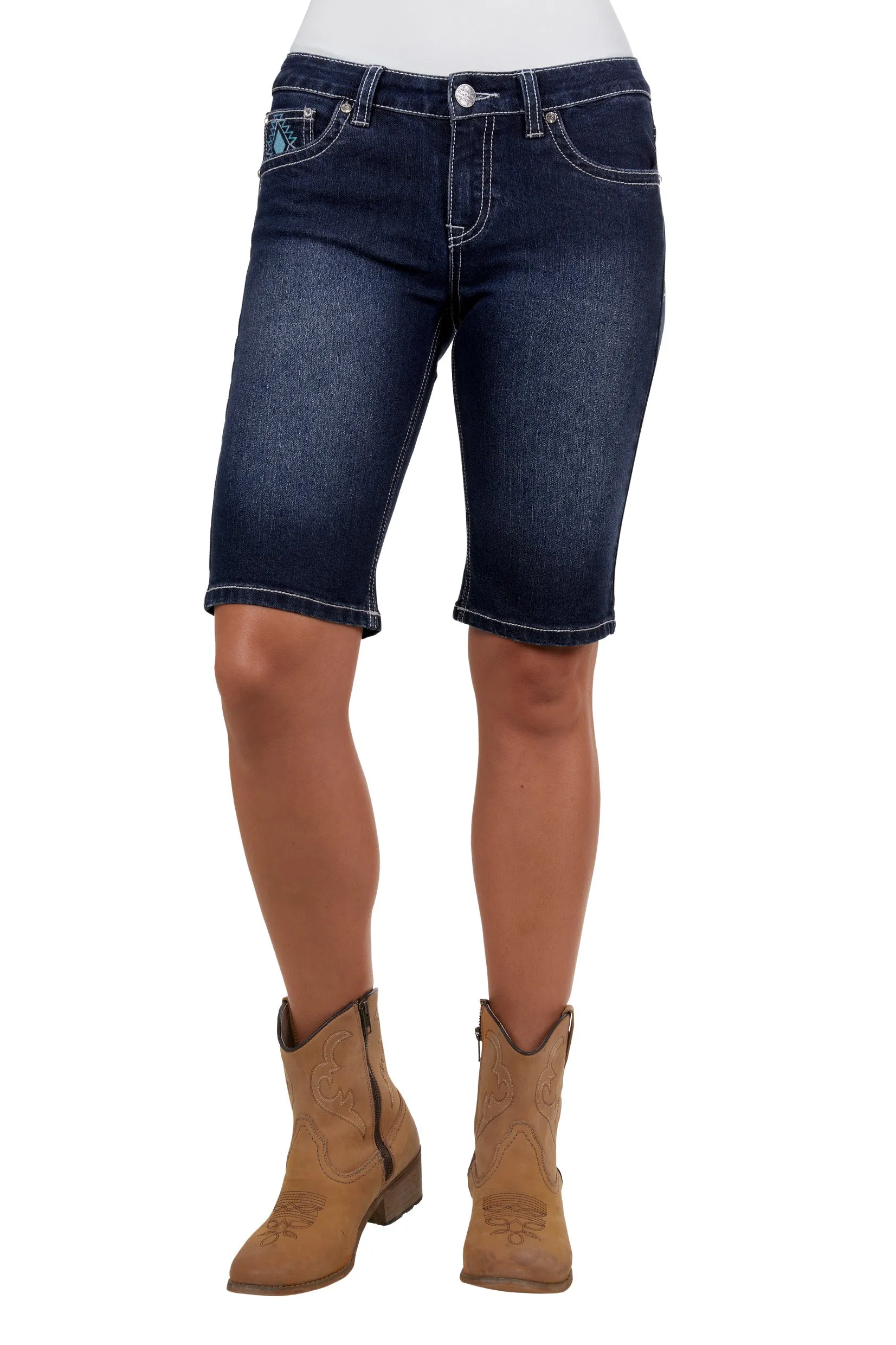 Pure Western Ladies Sarina Short - Texas Sky - PCP2306855