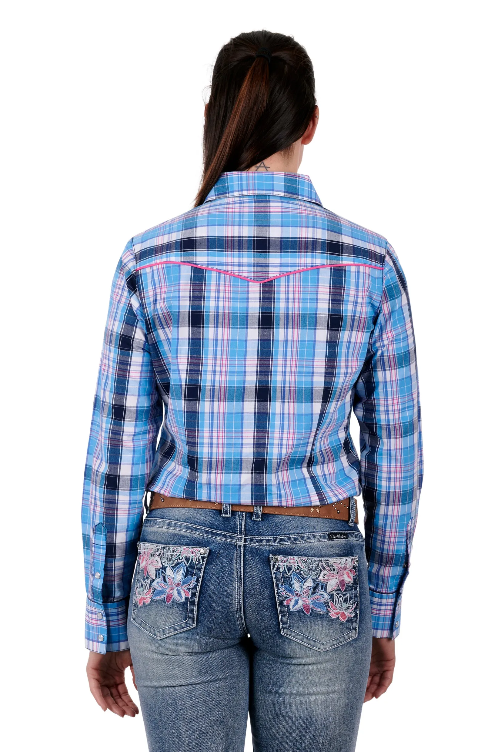 Pure Western Ladies Shiloh L/S Shirt - Blue - P3S2573787 - On Sale