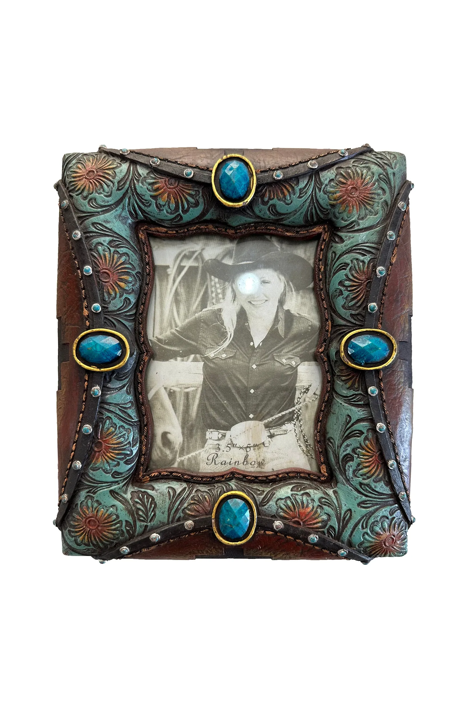 Pure Western Studded Picture Frame - 3.5 x 5 - P3S1901GFT