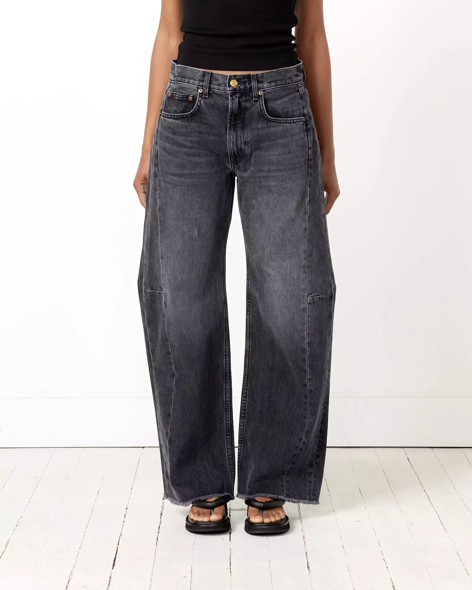 Relaxed Lasso Long Jean in Stil Black