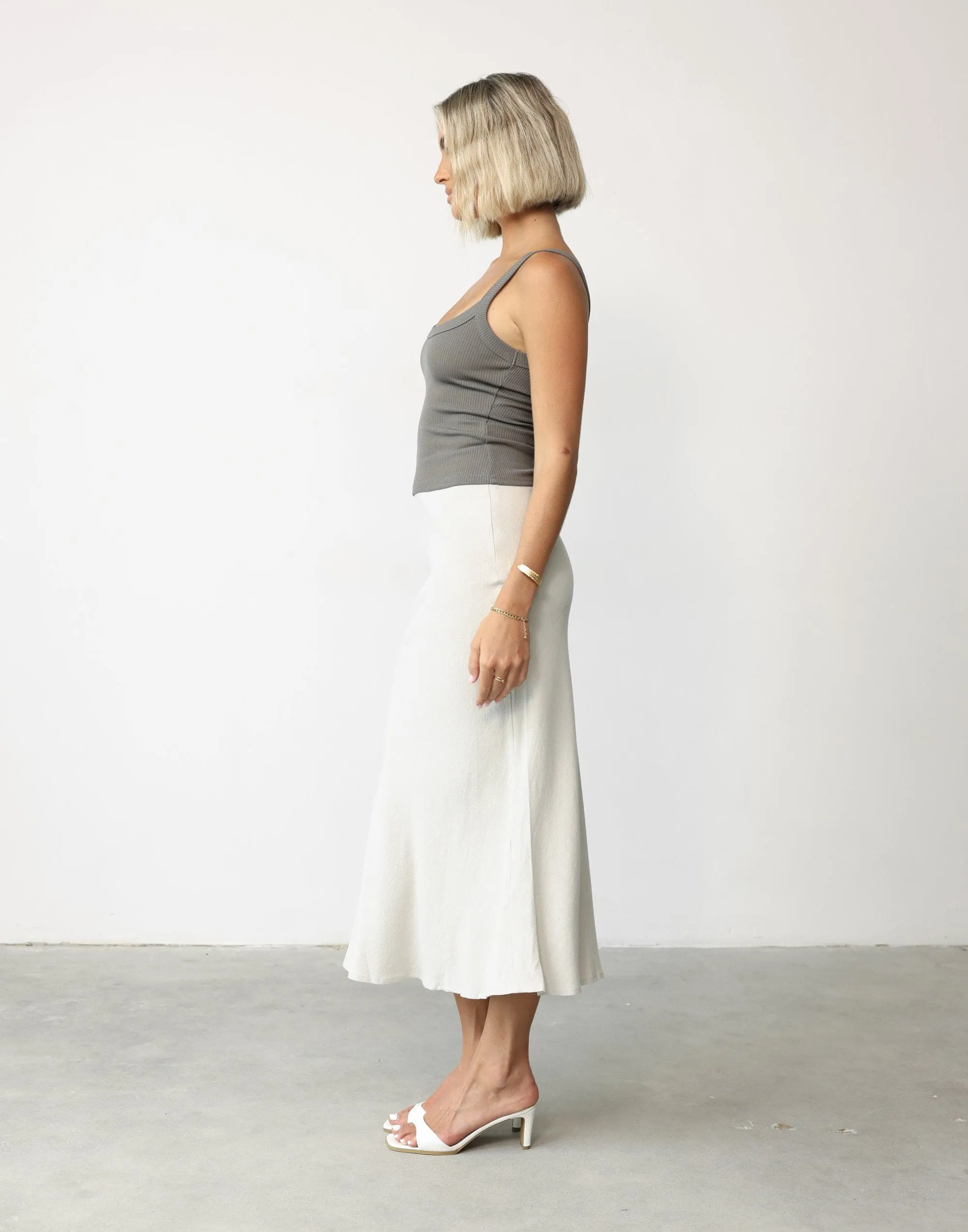 Rosemaria Midi Skirt (Cloud)