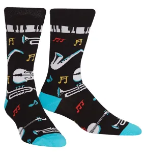 SOCK it to me Men's Crew Socks (Prints) - All That Jazz