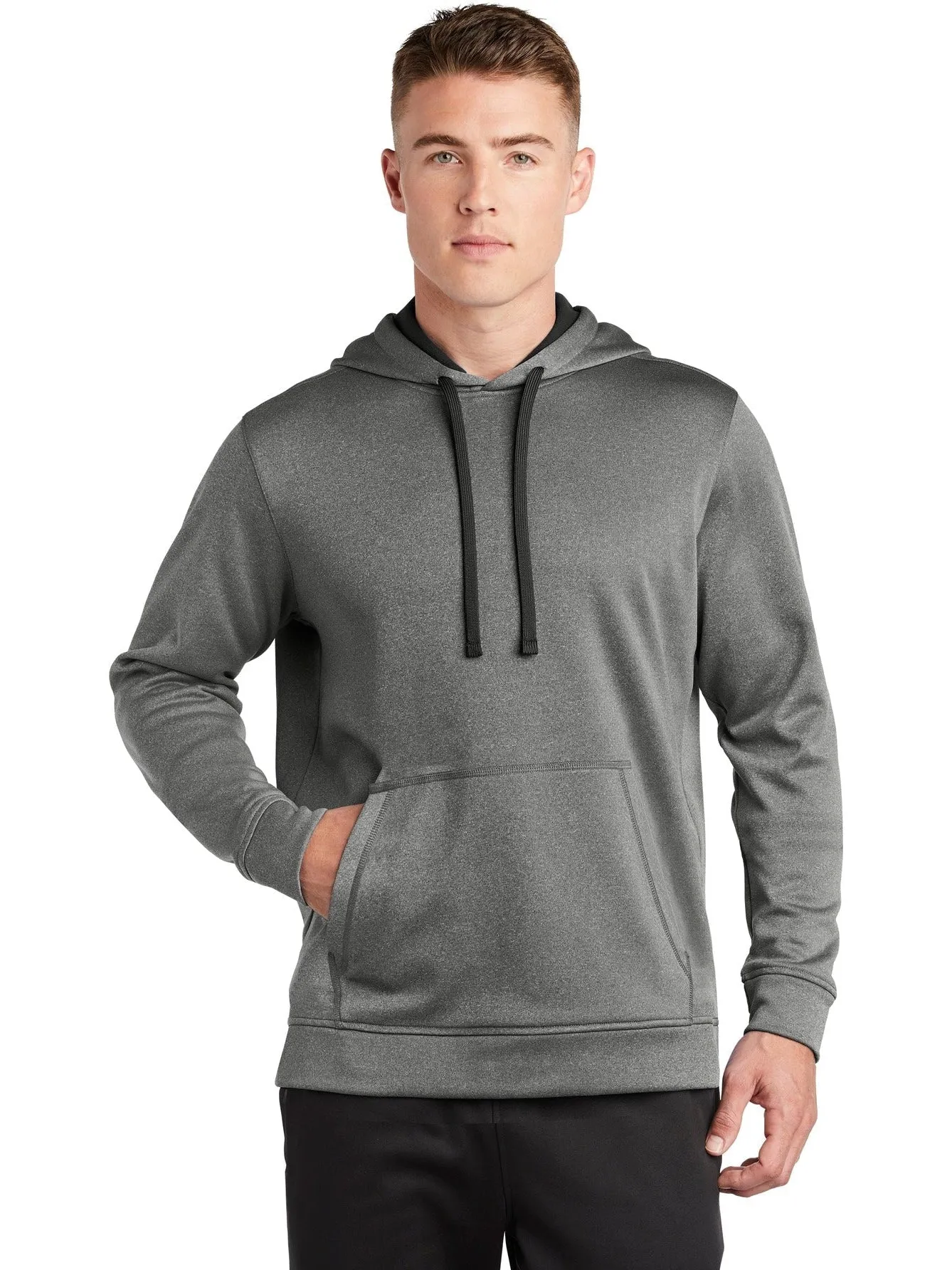 Sport-Tek Posicharge Sport-Wick Heather Fleece Hooded Pullover