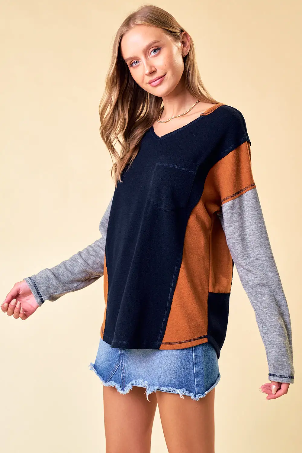 Standing Still Knit Top - Black