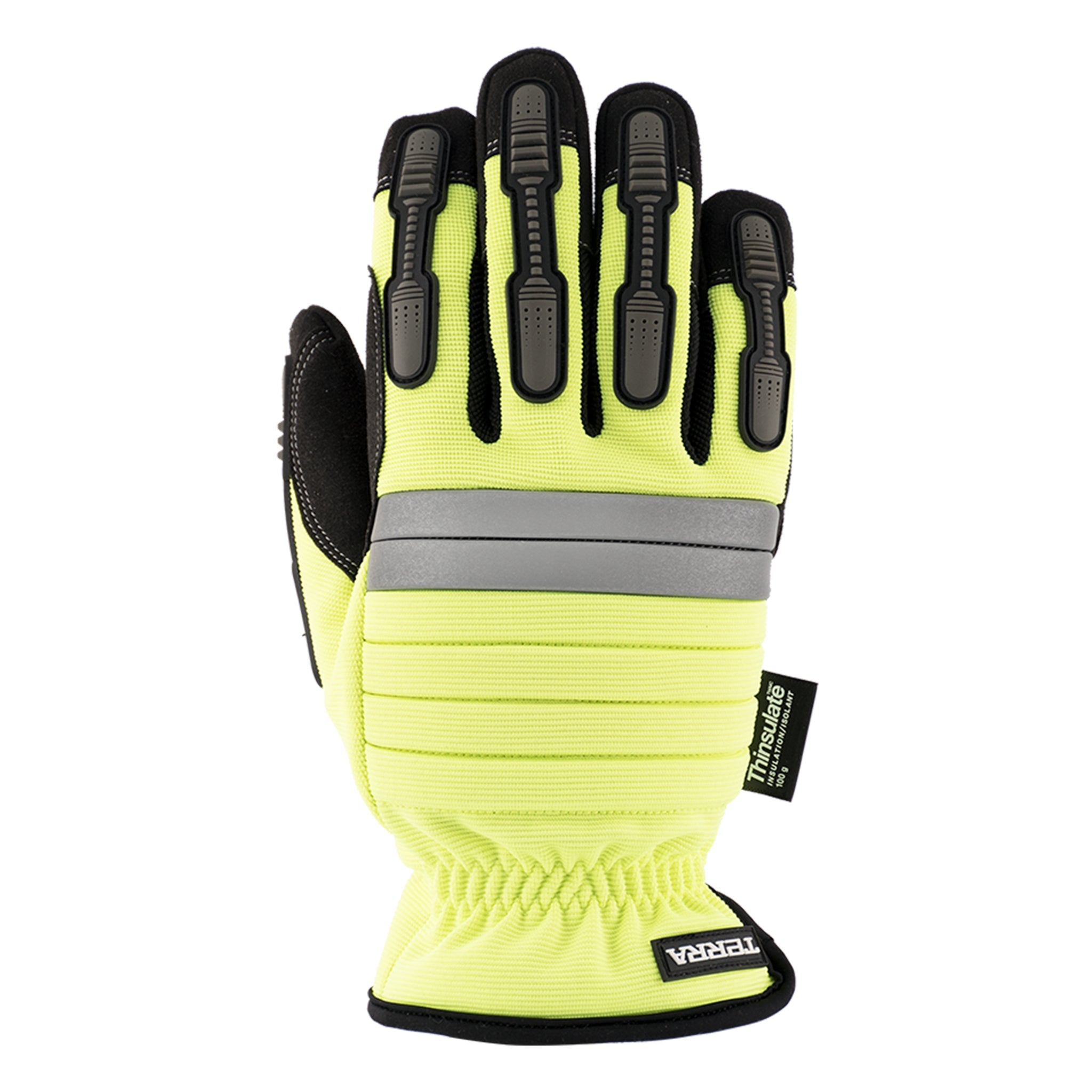 Terra Men's Hi Vis Mechanic Glove - Yellow 789101