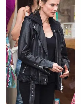 The 355 Jessica Chastain Jacket | Mace Black Leather Jacket