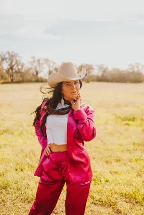 The Rowan Blazer in Fuchsia