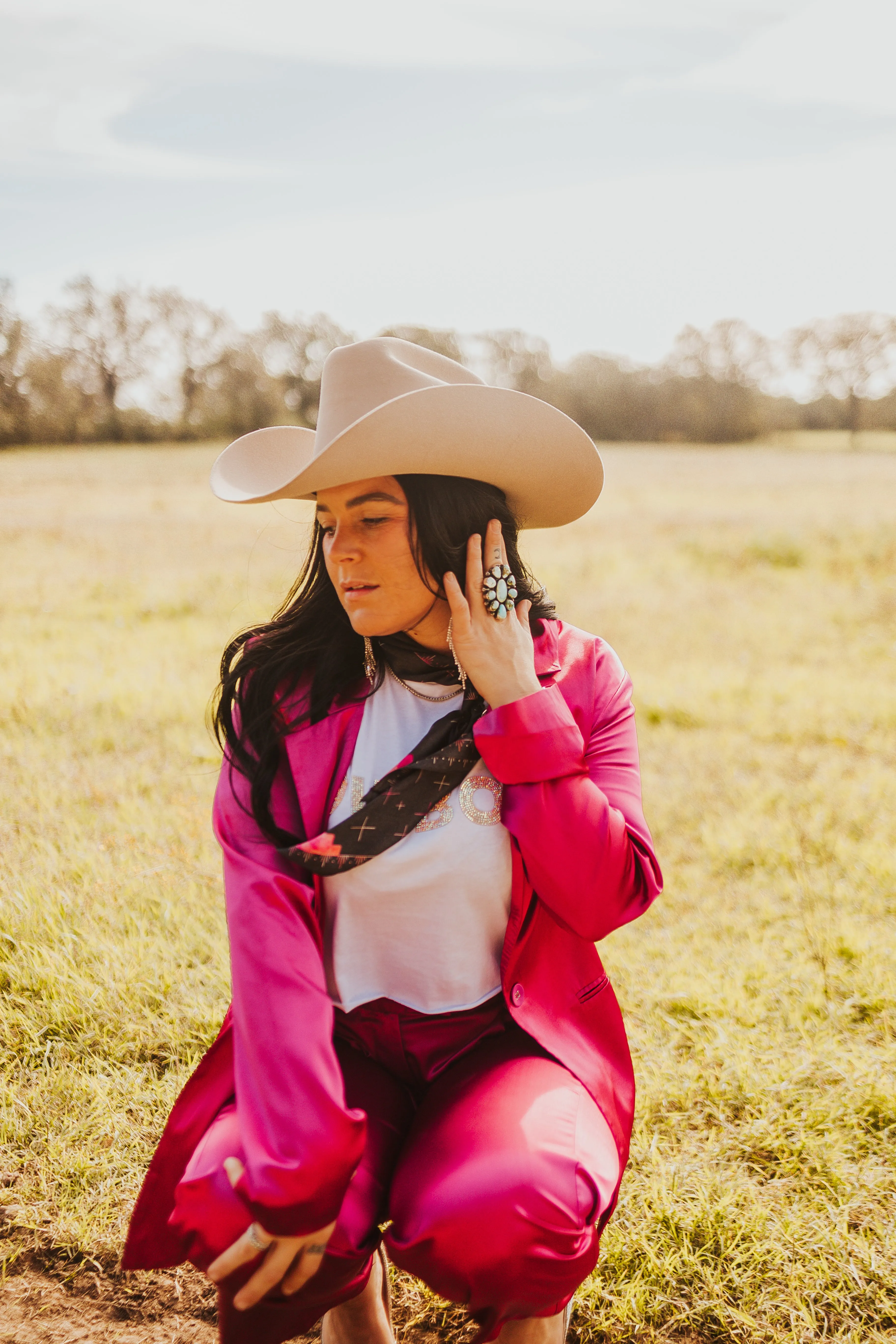 The Rowan Blazer in Fuchsia