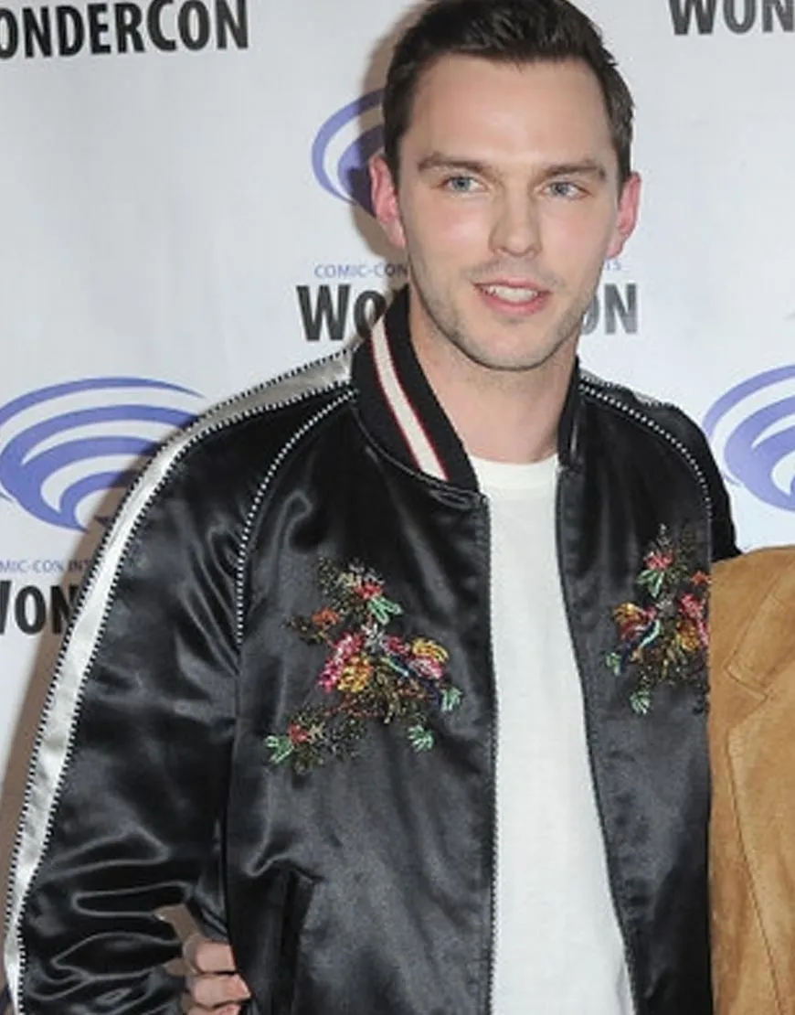 Tolkien Nicholas Hoult Bomber Jacket | Embroided Jacket | 25% OFF