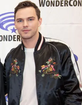 Tolkien Nicholas Hoult Bomber Jacket | Embroided Jacket | 25% OFF