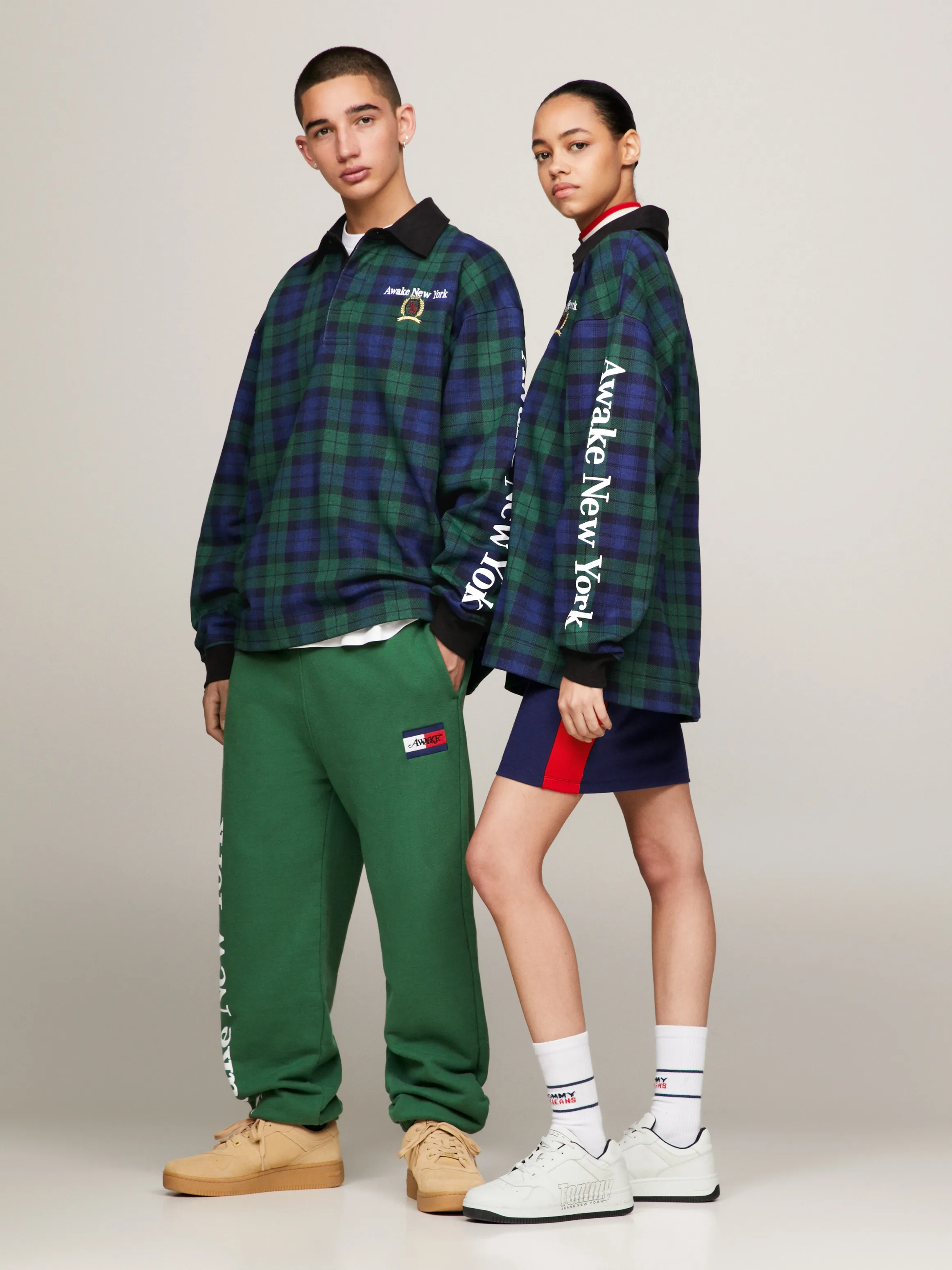 Tommy x Awake NY Tartan Check Rugby Shirt | Sweatshirts & Hoodies | Tommy Jeans