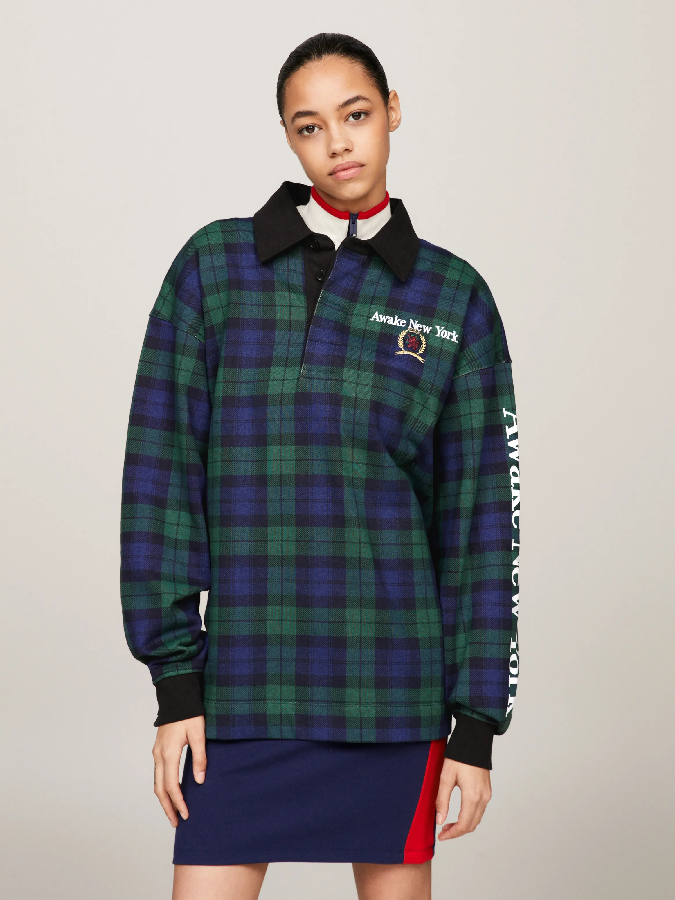 Tommy x Awake NY Tartan Check Rugby Shirt | Sweatshirts & Hoodies | Tommy Jeans