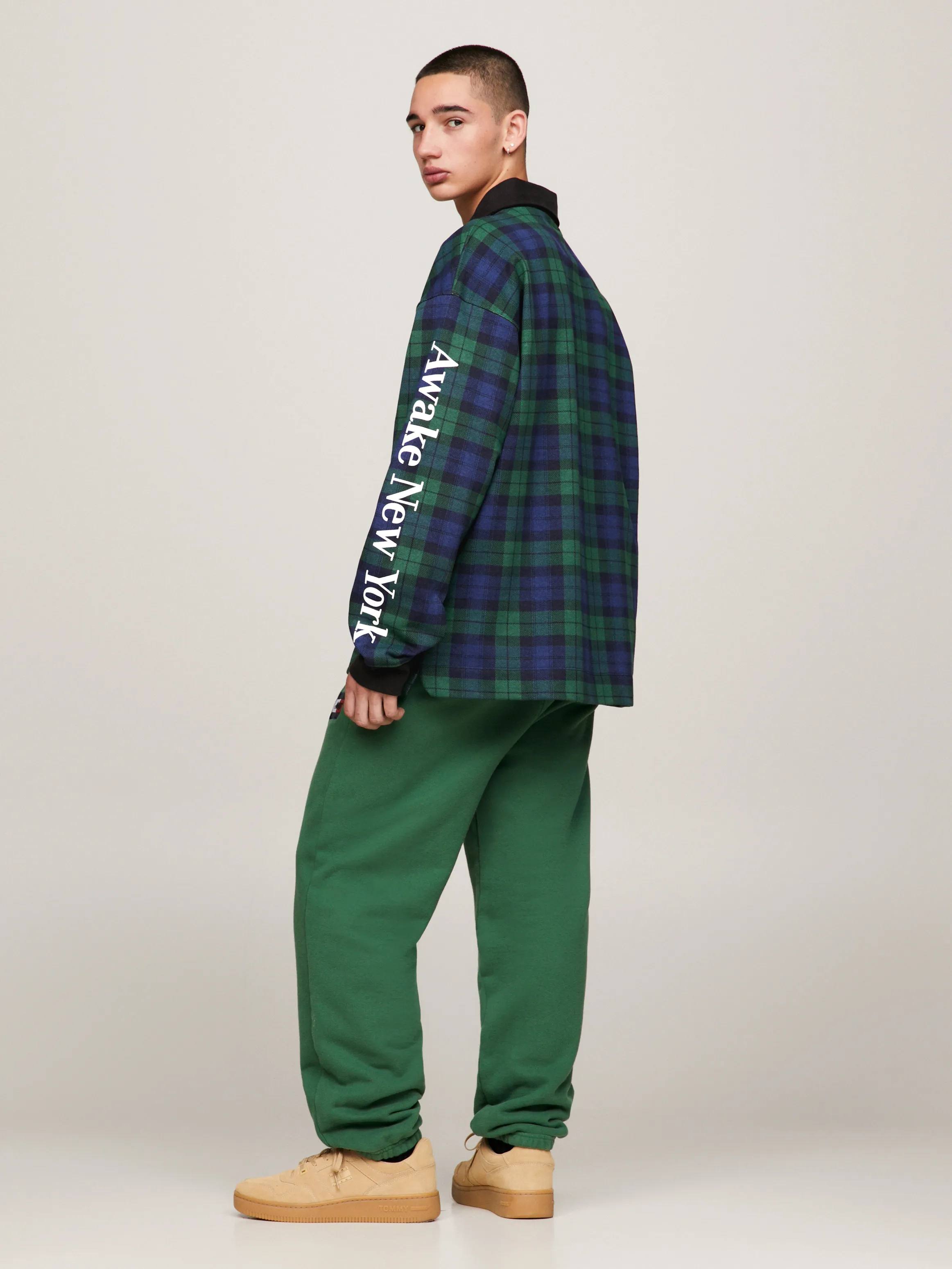 Tommy x Awake NY Tartan Check Rugby Shirt | Sweatshirts & Hoodies | Tommy Jeans