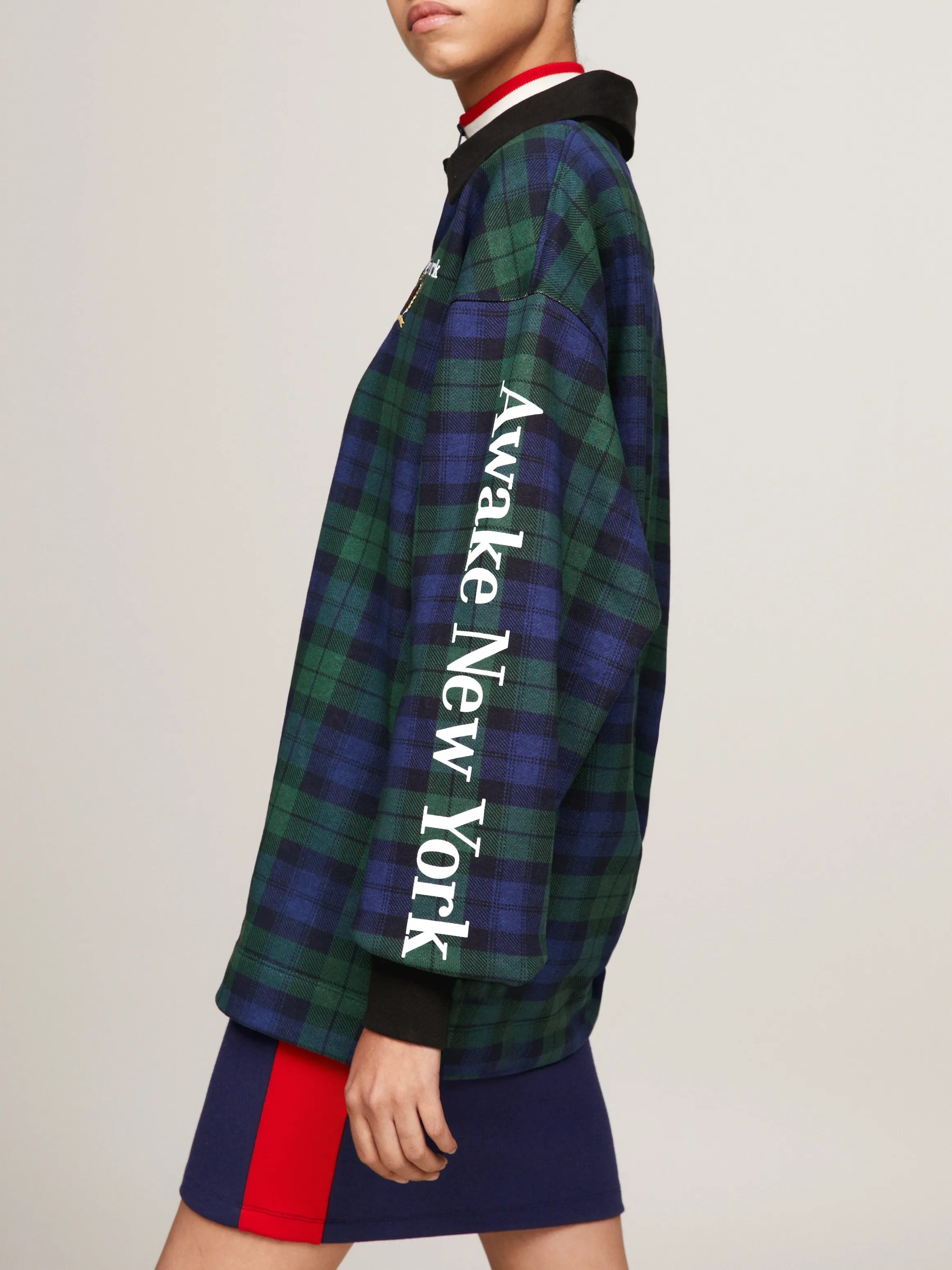 Tommy x Awake NY Tartan Check Rugby Shirt | Sweatshirts & Hoodies | Tommy Jeans