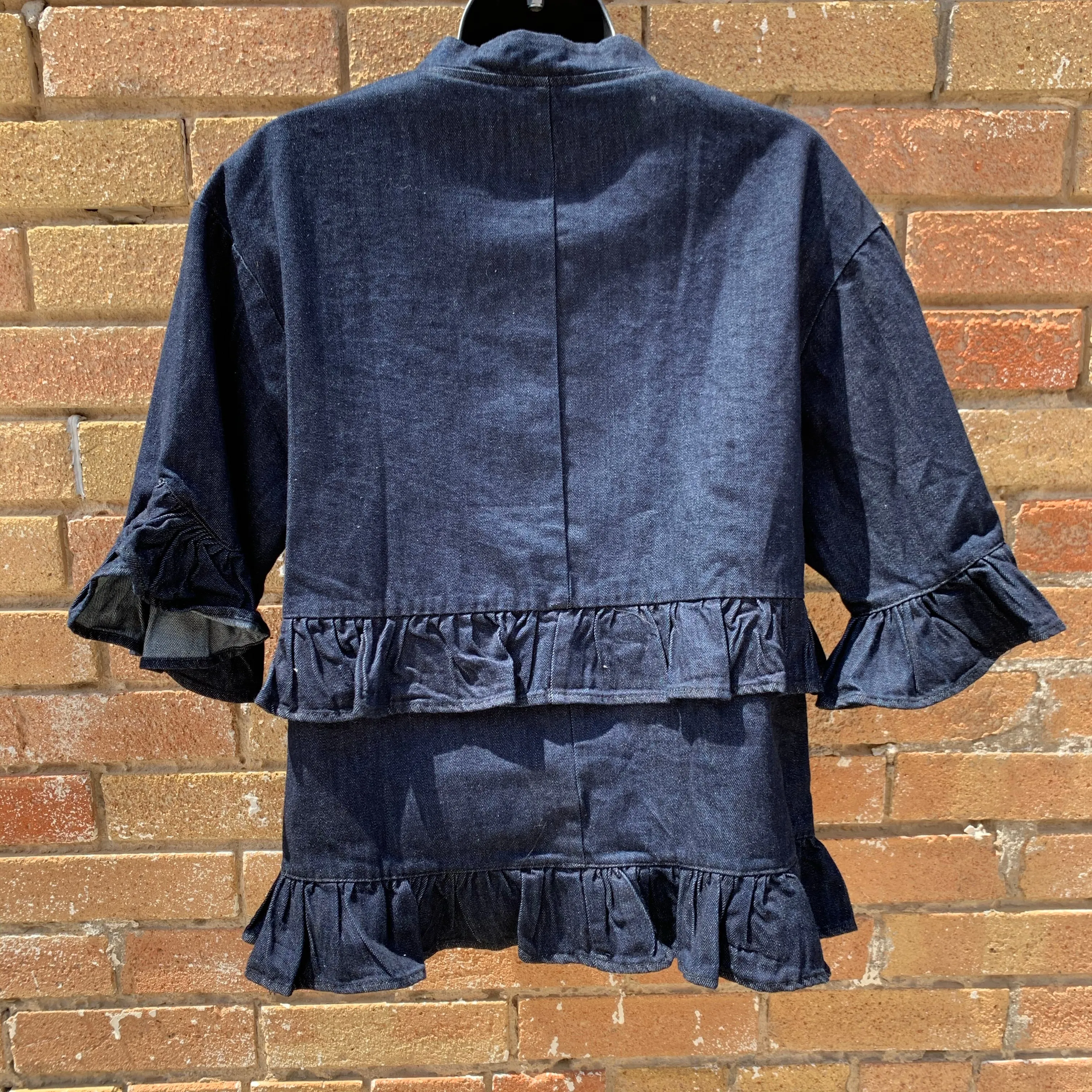 Umgee Denim Jacket /Ruffles