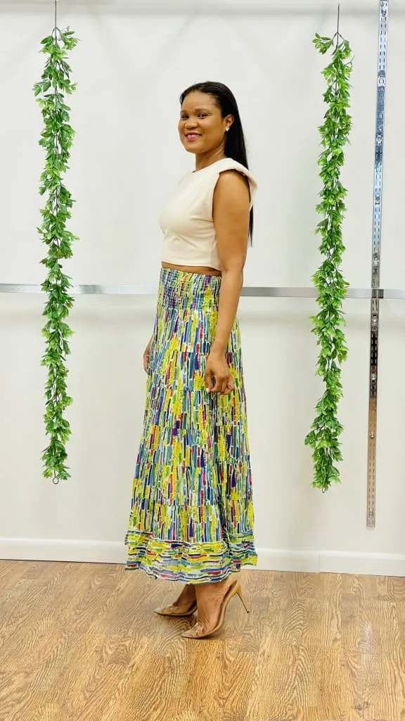 Venice printed maxi skirt