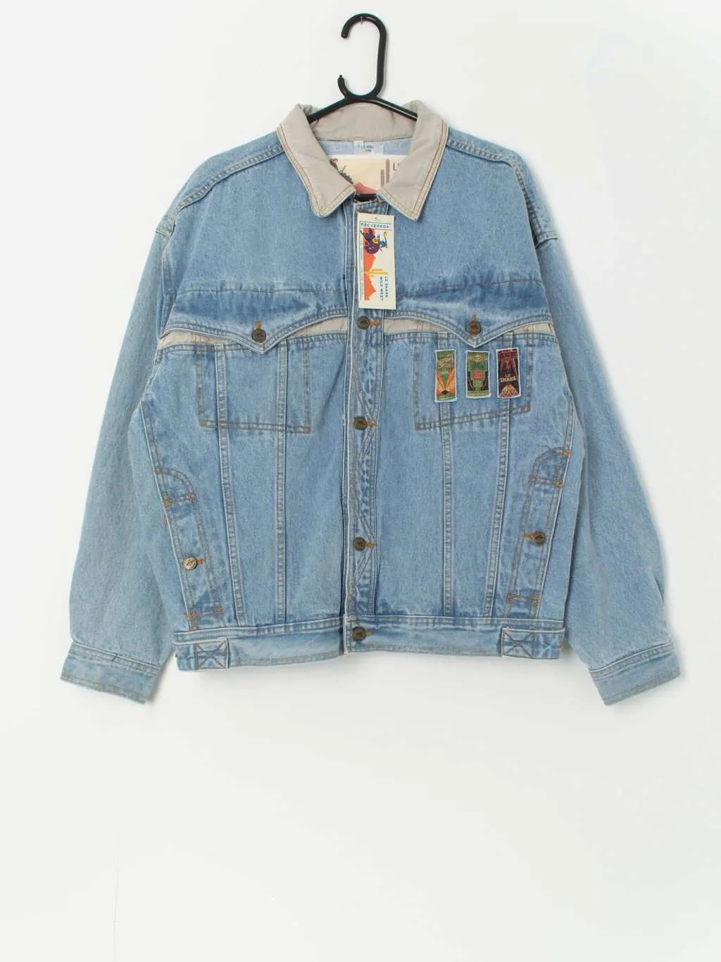 Vintage deadstock 90s Le Shark cowboy denim jacket – Large