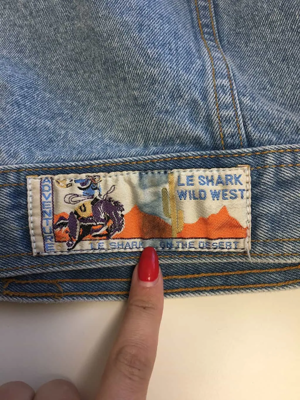 Vintage deadstock 90s Le Shark cowboy denim jacket – Large