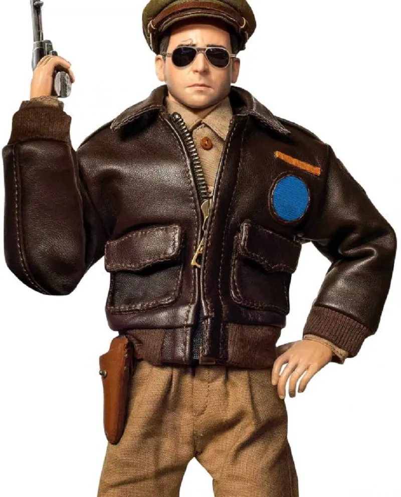 Welcome To Marwen Steve Carell Jacket - Brown Leather Bomber Jacket