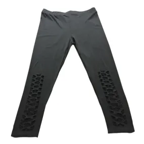 Women Sweatpants Cross Bnadage Hollow Out Leggings Cropped Fitness Pants Calzas Deportivas Mujer#A909 SM6