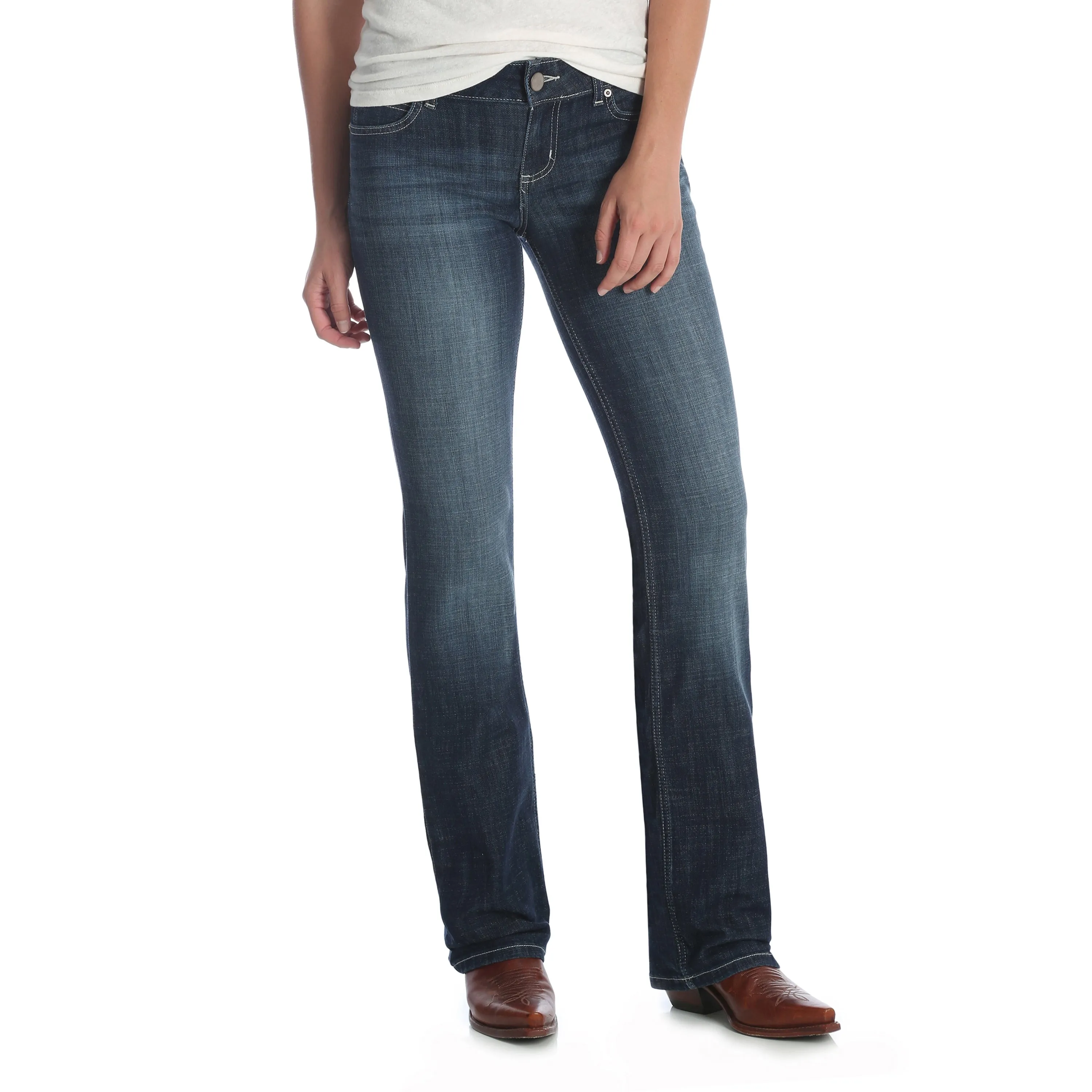 Women's Wrangler Mid-Rise Boot Cut Jean #09PWZDO (Plus Sizes)