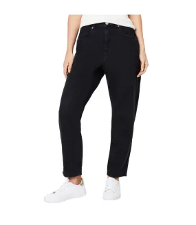 Womens/ladies petite relaxed mom jeans black Dorothy Perkins