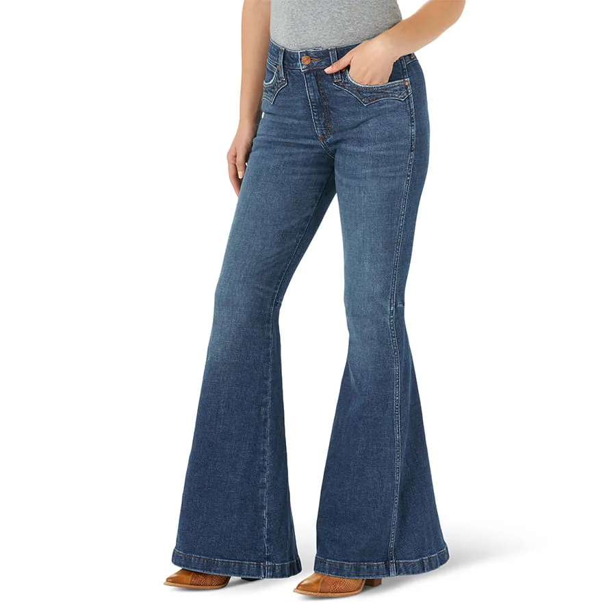 Wrangler Womens Green Label Trumpet Flare Jeans