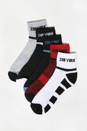 Zoo York Mens 5-Pack Athletic Ankle Socks